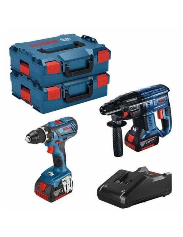 PACK PERFORATEUR GBH18-21 + VISSEUSE BOSCH GSR18V-28